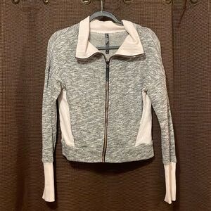 Lukka Lux Athletic Zip-up. Rose gold zipper with two pockets.